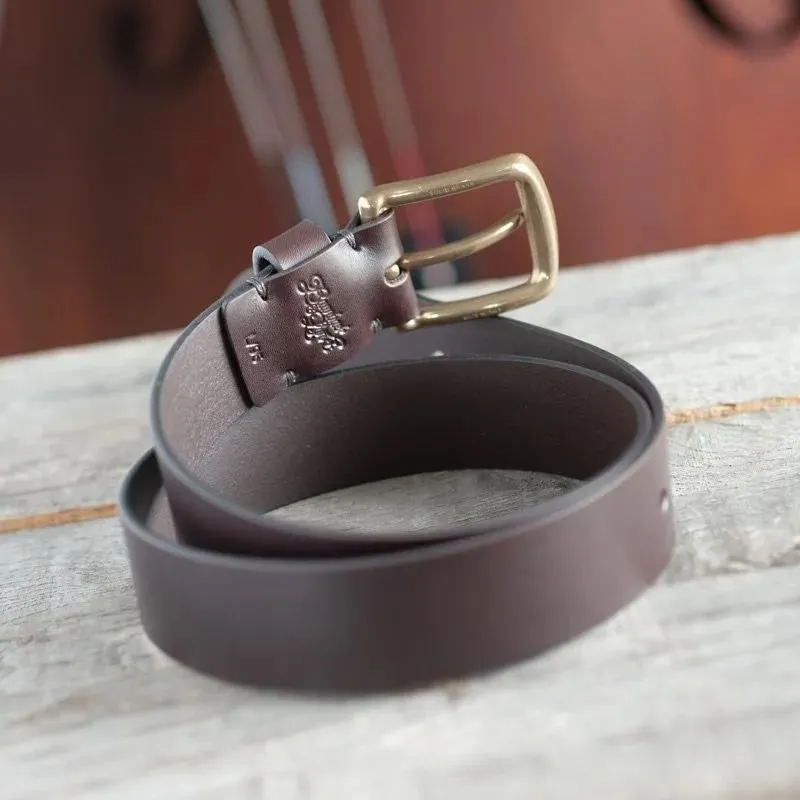 Flintholm, 40mm leather belt, Brown