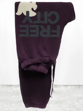 FREECITY LARGE SWEATPANT IN EGGPLANT