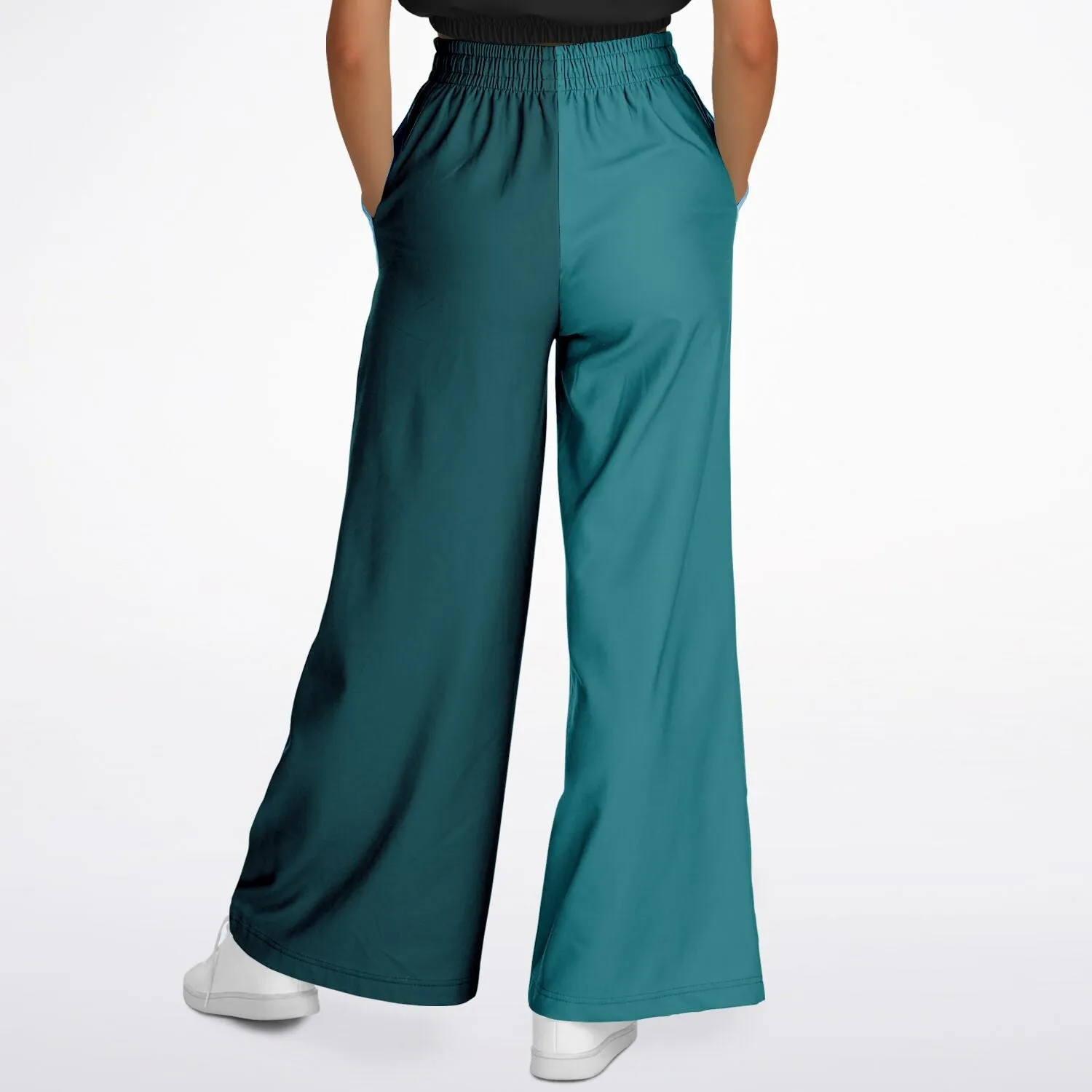 Green Calypso Striped Stretchy Phat Bellbottoms