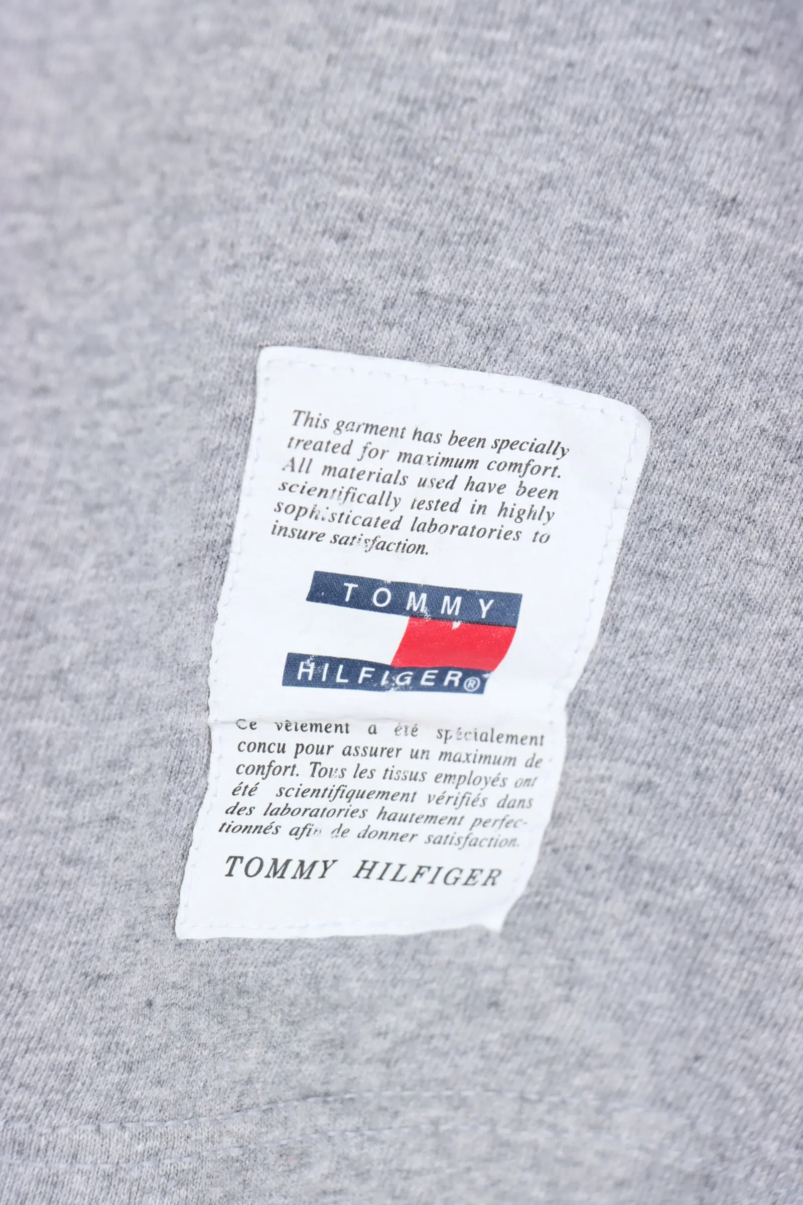 Grey TOMMY HILFIGER USA Made Logo T-Shirt (XL)