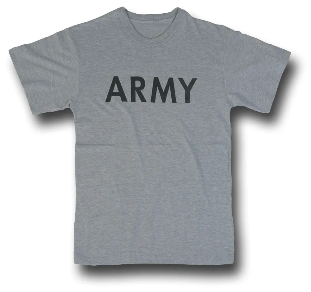 GREY USA ARMY T-SHIRT