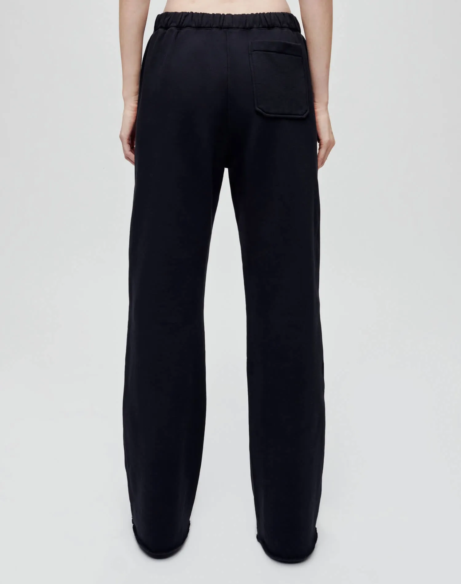 Hanes Wide Leg Sweatpant - Black