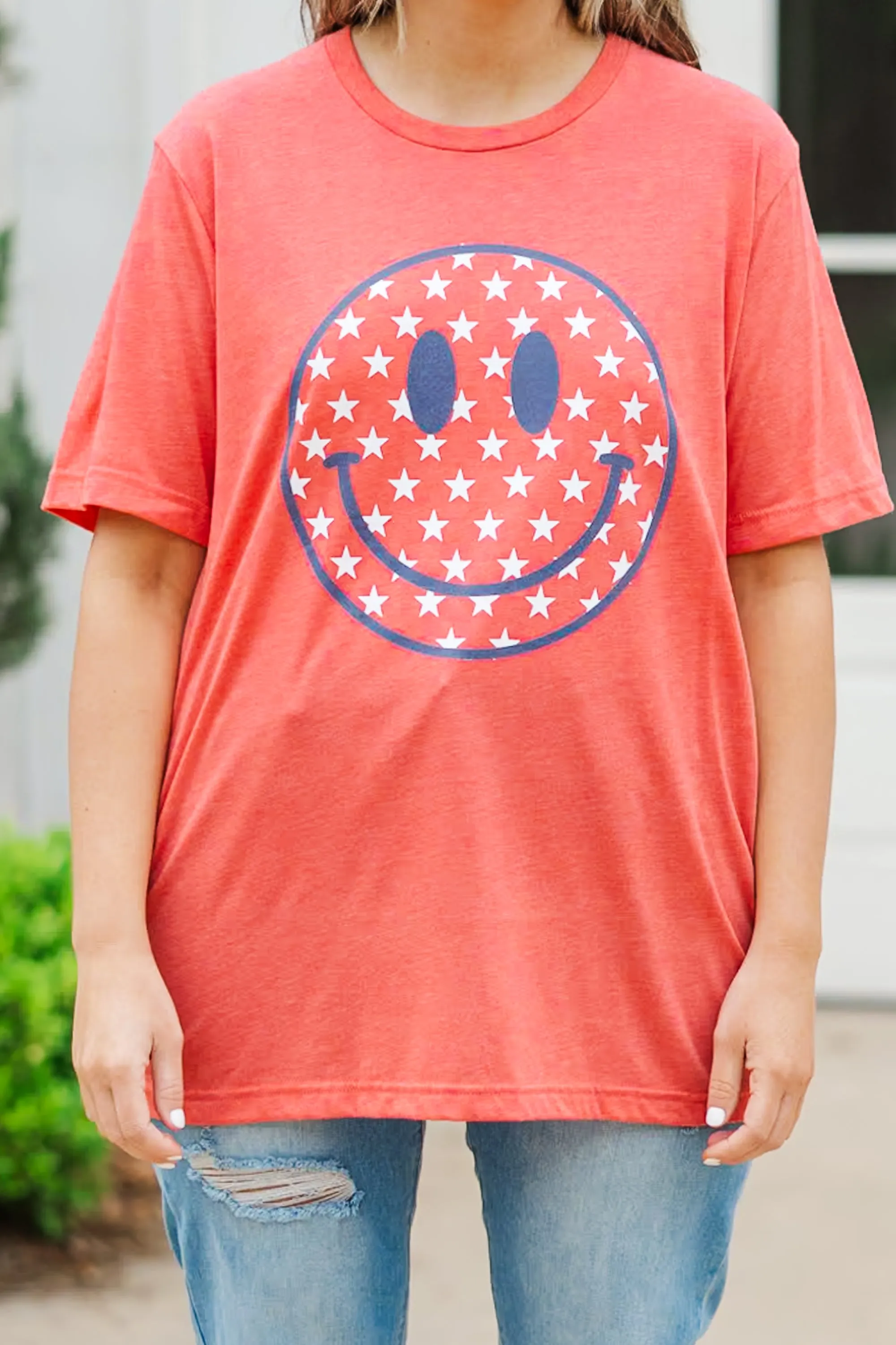 Happy In The USA Tee, Red Triblend