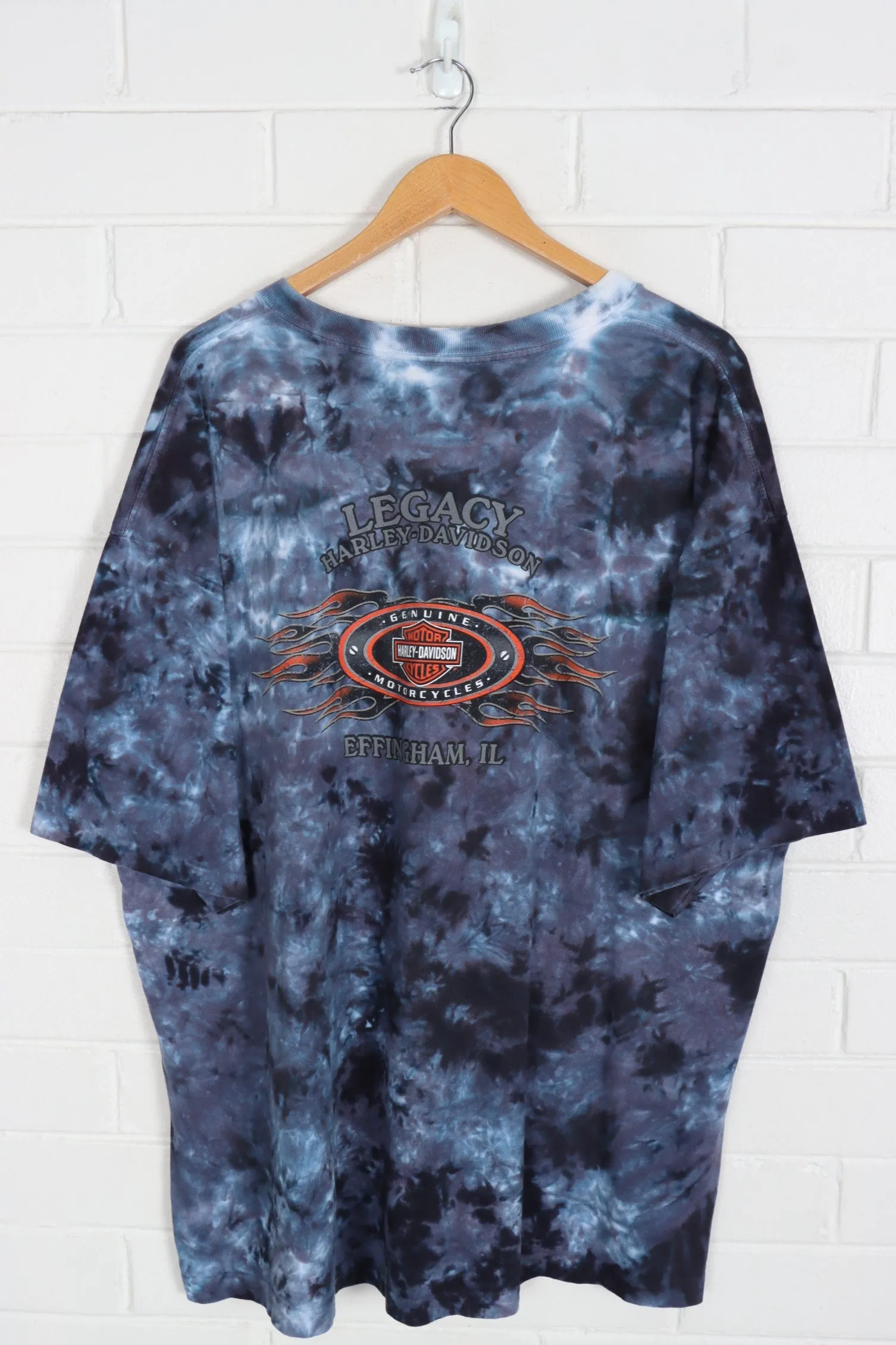 HARLEY DAVIDSON Colourful Tie-Dye All Over Eagle USA MadeTee