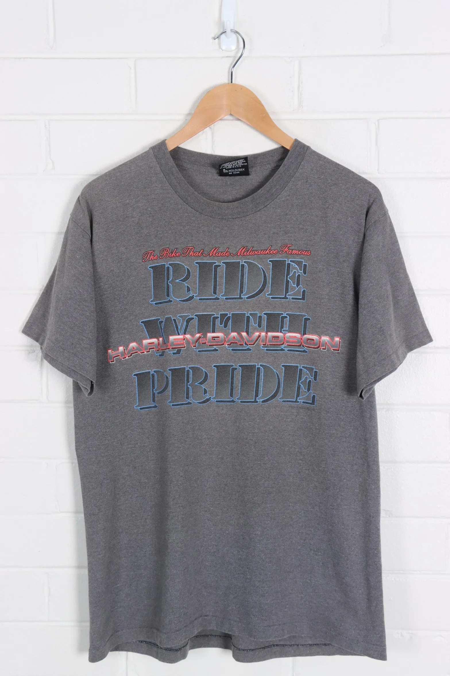 HARLEY DAVIDSON 'Ride with Pride' USA Made Michigan Tee (L)