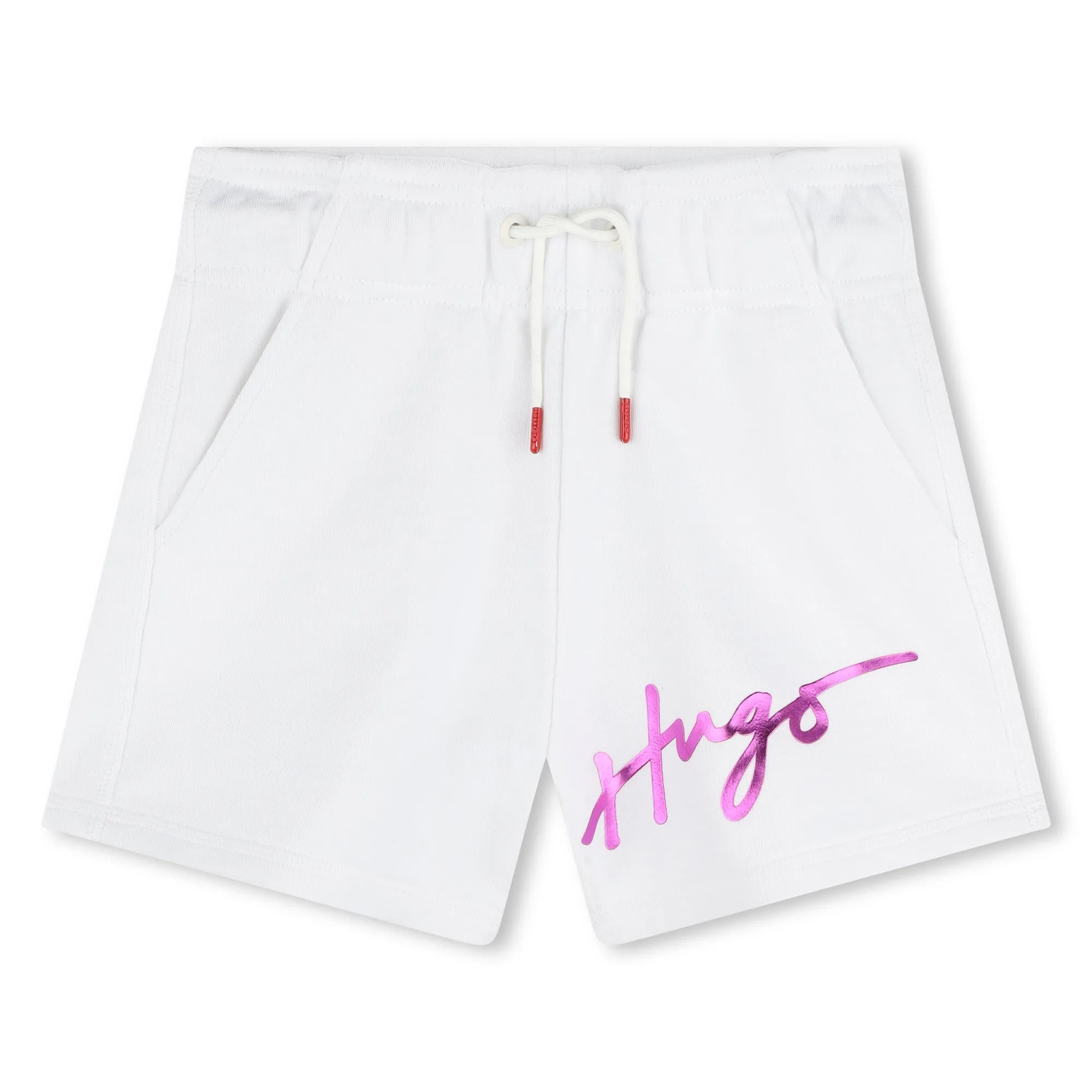 Hugo Shorts Purple Logo White