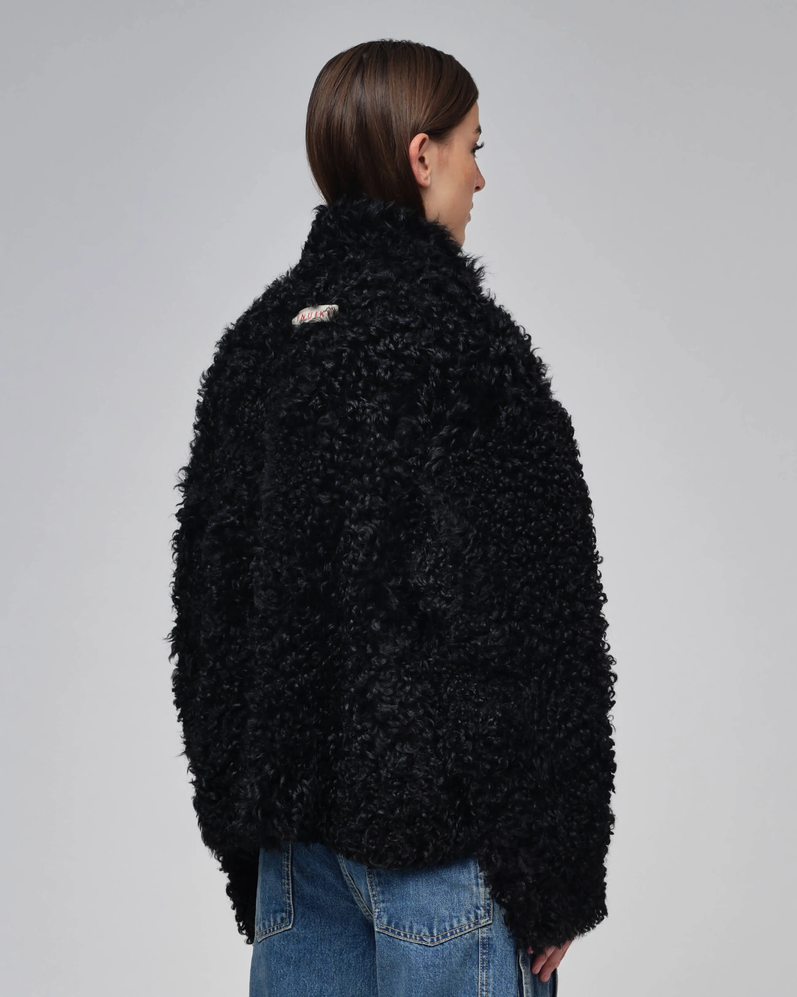  INUIKII Shearling Jacket Black 