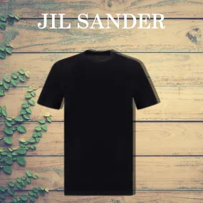 Jil Sander  |Crew Neck Monogram Street Style Cotton Short Sleeves