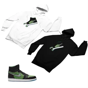 Jordan 1 Black Green Matching Custom Designed Hoodies JD 1-70-15