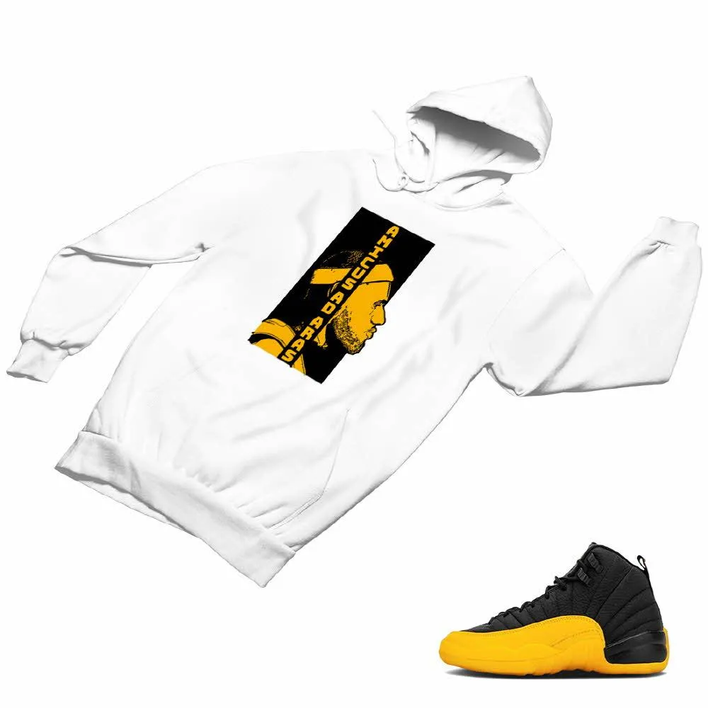 Jordan 12 University Gold Matching Custom Designed Hoodies JD 12-17-12