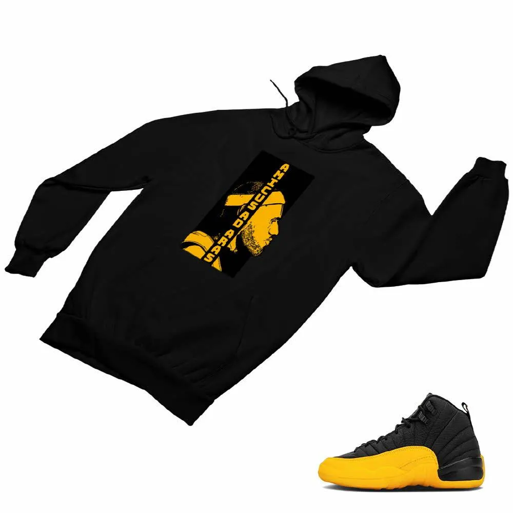 Jordan 12 University Gold Matching Custom Designed Hoodies JD 12-17-12