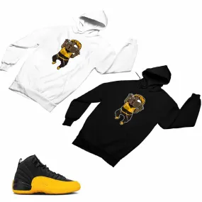 Jordan 12 University Gold Matching Custom Designed Hoodies JD 12-17-14