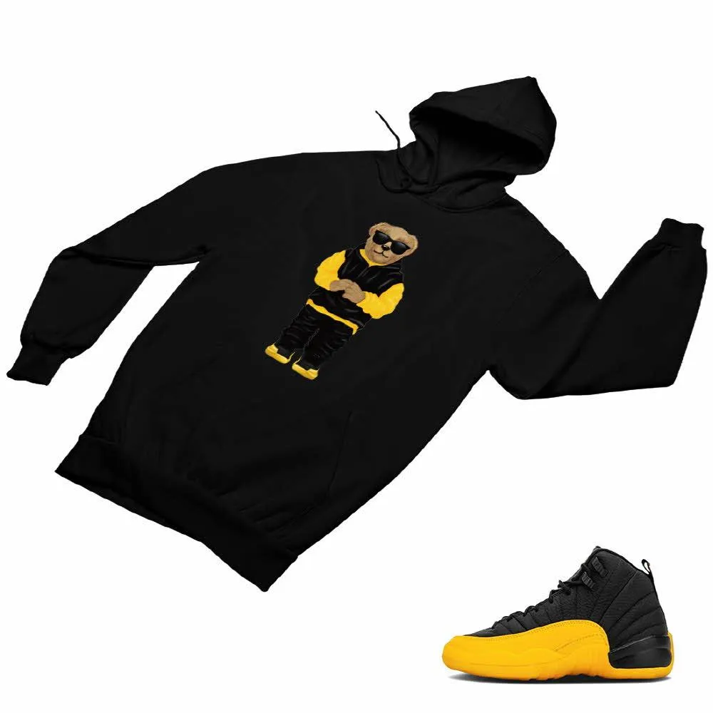 Jordan 12 University Gold Matching Custom Designed Hoodies JD 12-17-20