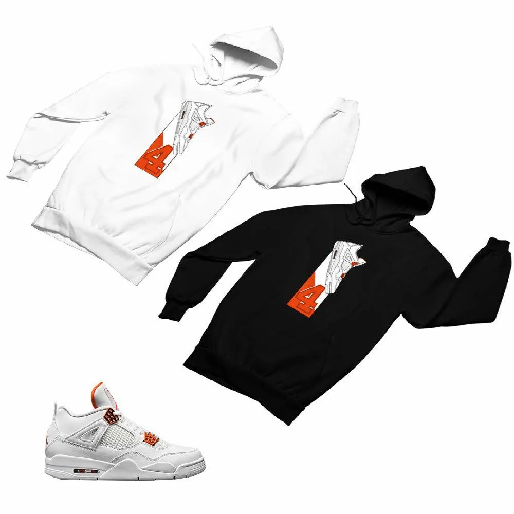 Jordan 4 Orange Matching Custom Designed Hoodies JD 4-23-2