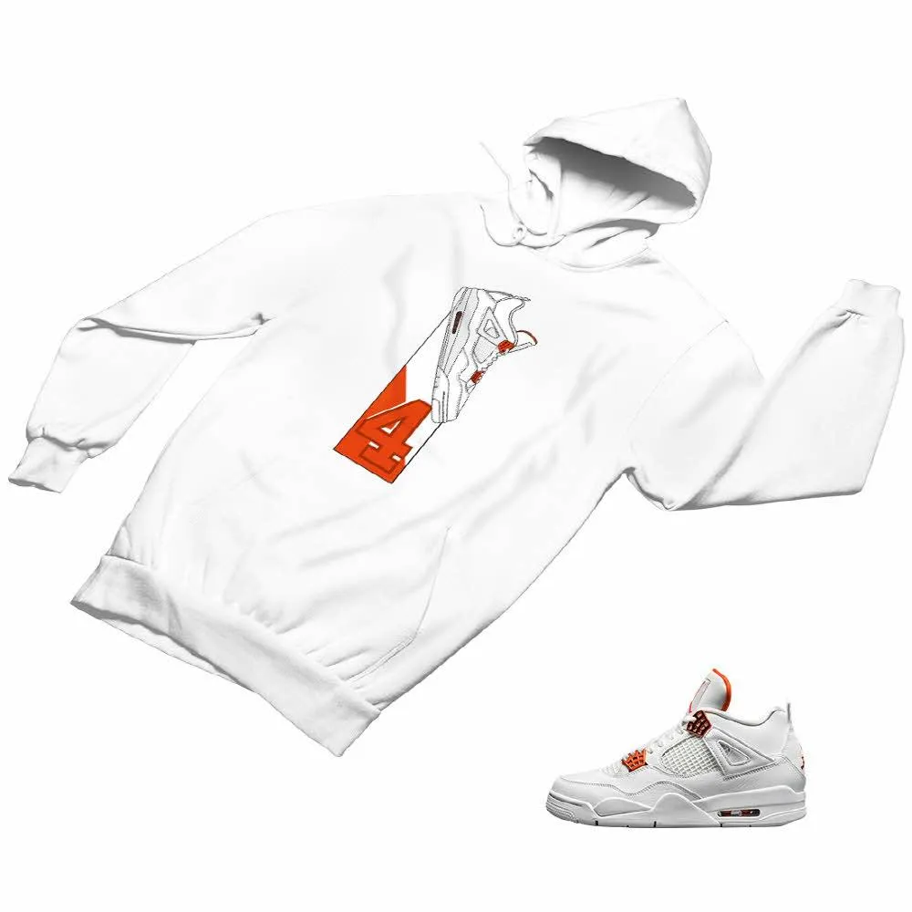 Jordan 4 Orange Matching Custom Designed Hoodies JD 4-23-2