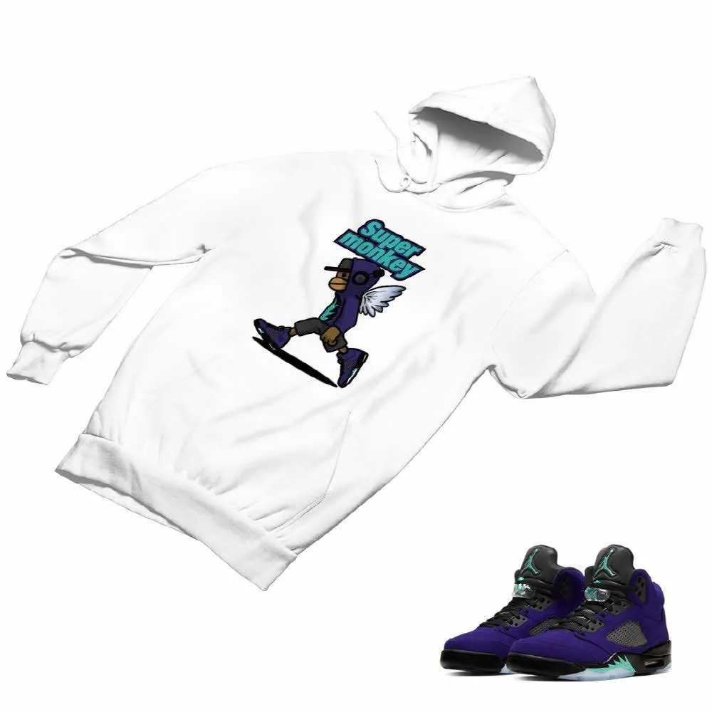 Jordan 5 Alternate Grape Matching Custom Designed Hoodies JD 5-2-8-9