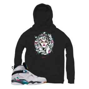 Jordan 8 South Beach Medusa Black Hoodie