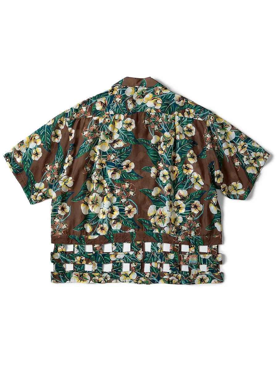 Kapital Silk rayon cotton flower pattern wind pen aloha shirt (short sleeves) K2205SS112