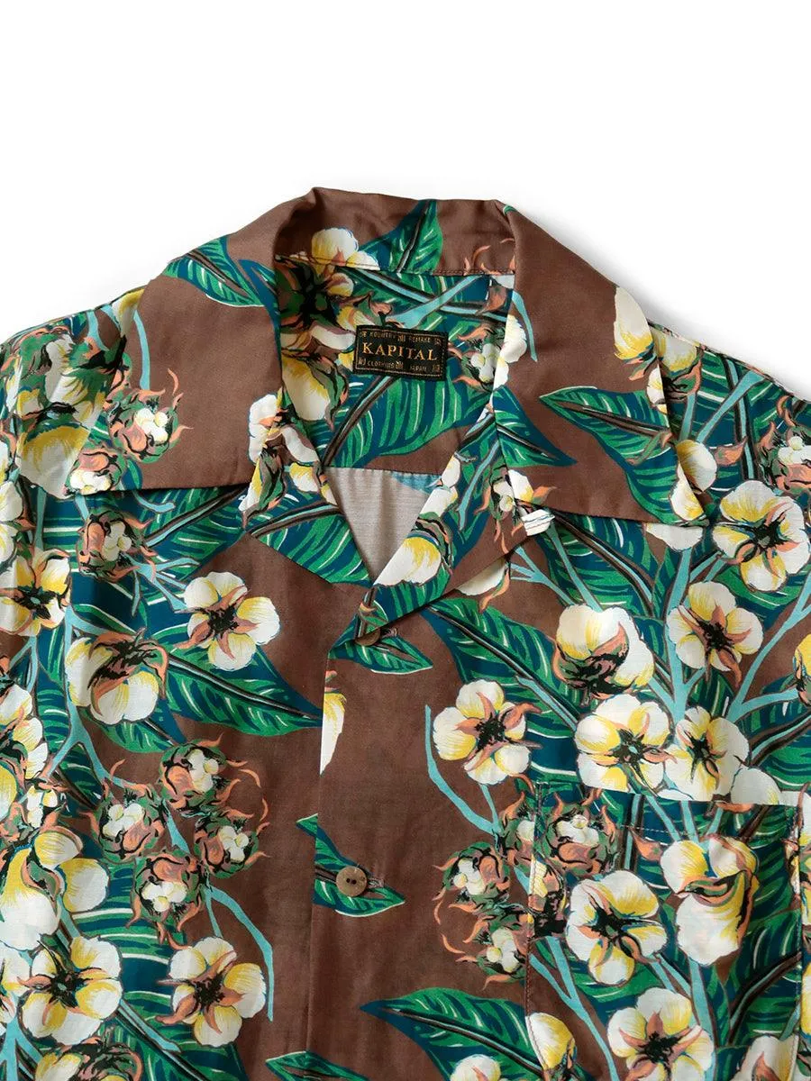 Kapital Silk rayon cotton flower pattern wind pen aloha shirt (short sleeves) K2205SS112