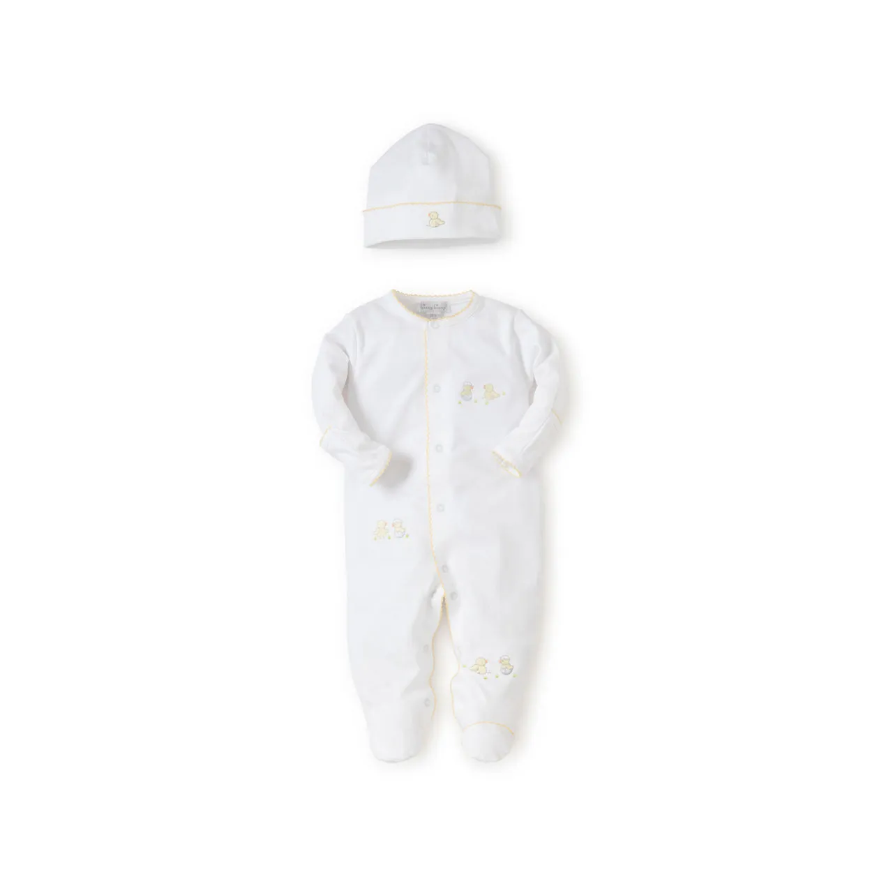 KISSY KISSY Hatchlings Babygrow & Hat Two-Piece Set - White