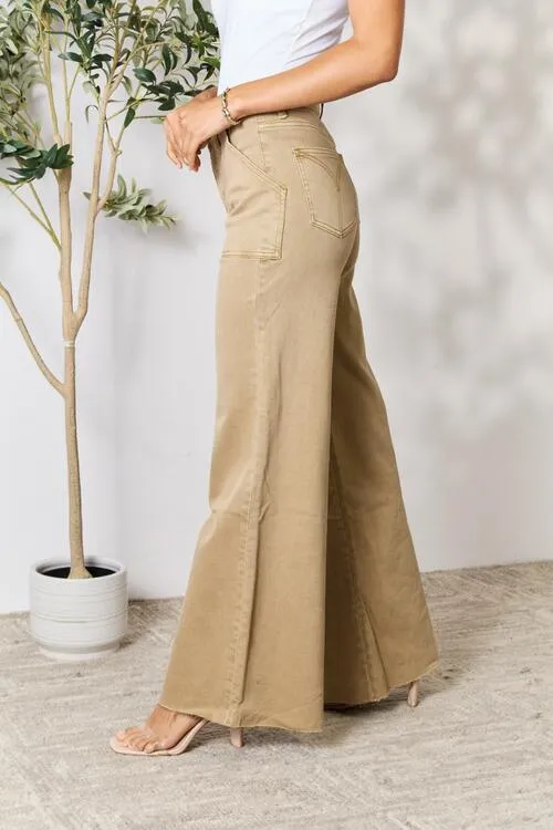 Melody Raw Hem Wide Leg Jeans