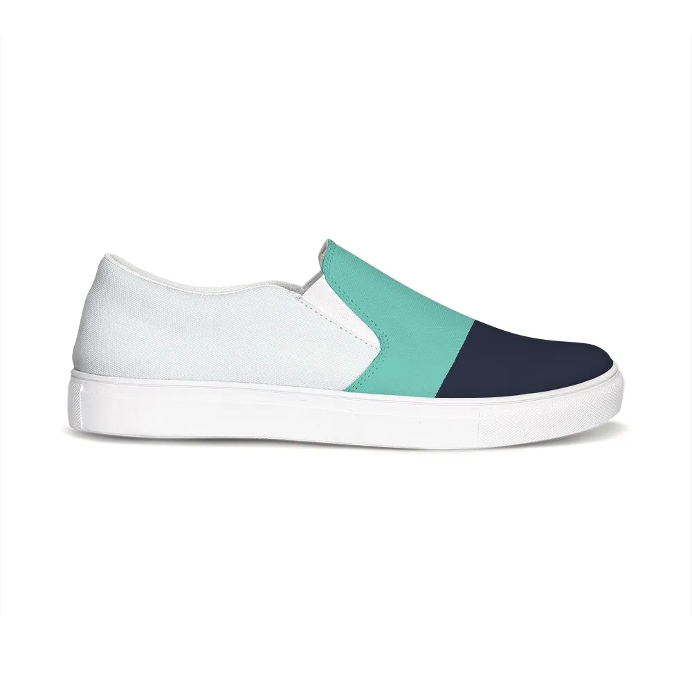 Men's Color Block Canvas Slip-On Casual Shoe