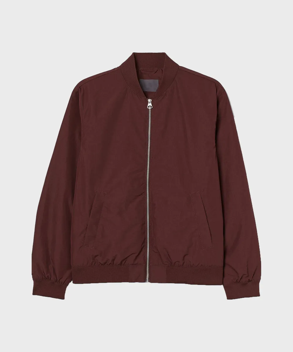 Mens Maroon Bomber Jacket | Mens Bomber Maroon Jacket