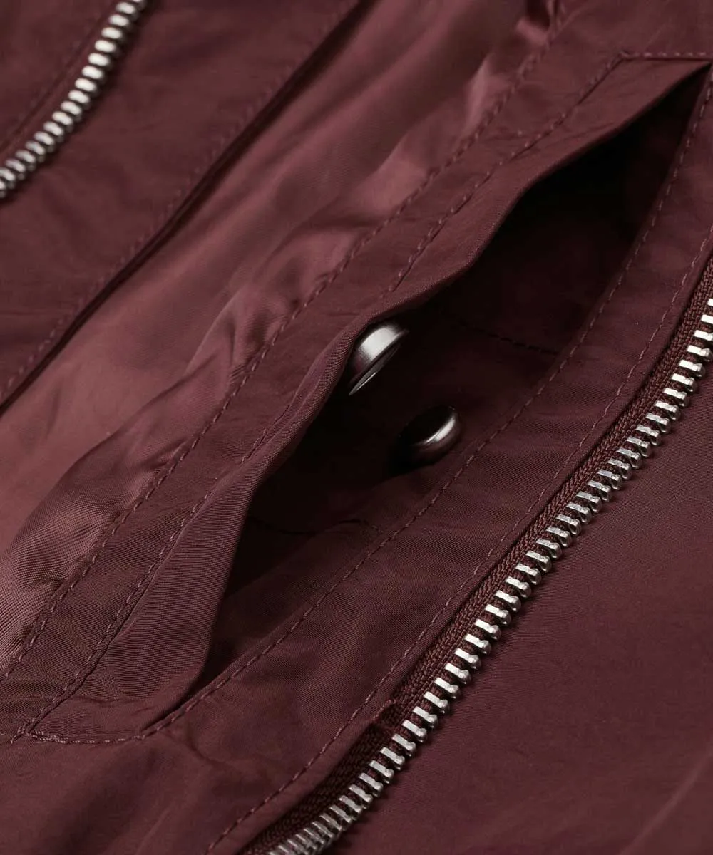 Mens Maroon Bomber Jacket | Mens Bomber Maroon Jacket