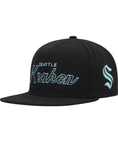 Mitchell & Ness Men's NHL Seattle Kraken Core Team Script 2.0 Snapback Hat