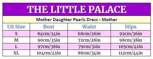 Mother Daughter Pearls Dress - Priority Shipping