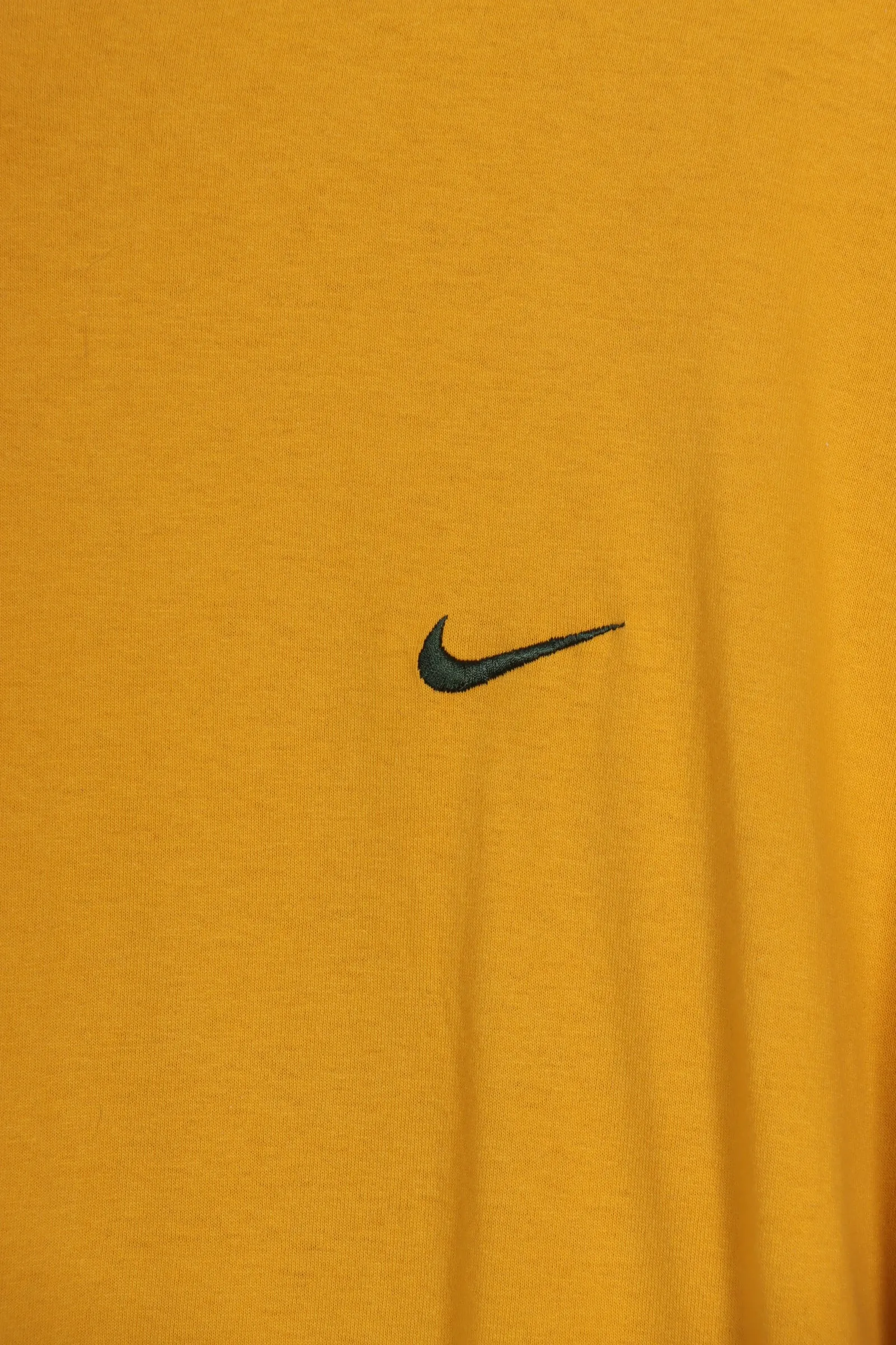 Mustard NIKE Green Embroidered Swoosh USA Made Classic Tee (XL)