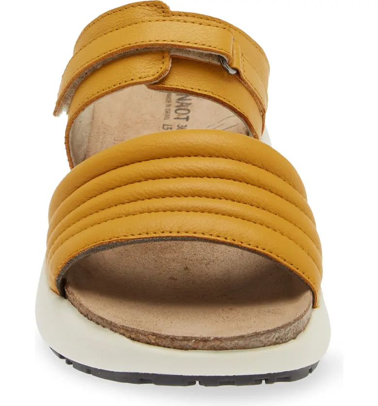 Naot Womens Vesta Slide Sport Sandal- Marigold Leather