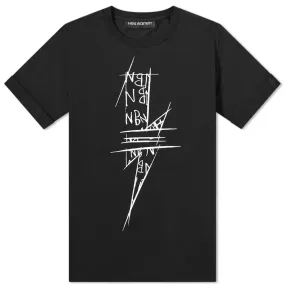 Neil Barrett Grafitti Lightning Bolt T-ShirtBlack