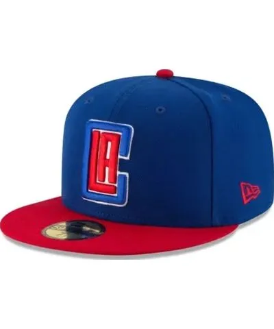 New Era Men's Los Angeles Clippers NBA Royal/Red LA Clippers Official Team Color 2Tone 59FIFTY Fitted Hat