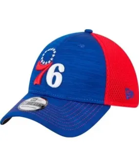 New Era Men's NBA Royal/Red Philadelphia 76ers Active Tech Neo Flex 39THIRTY Flex Hat