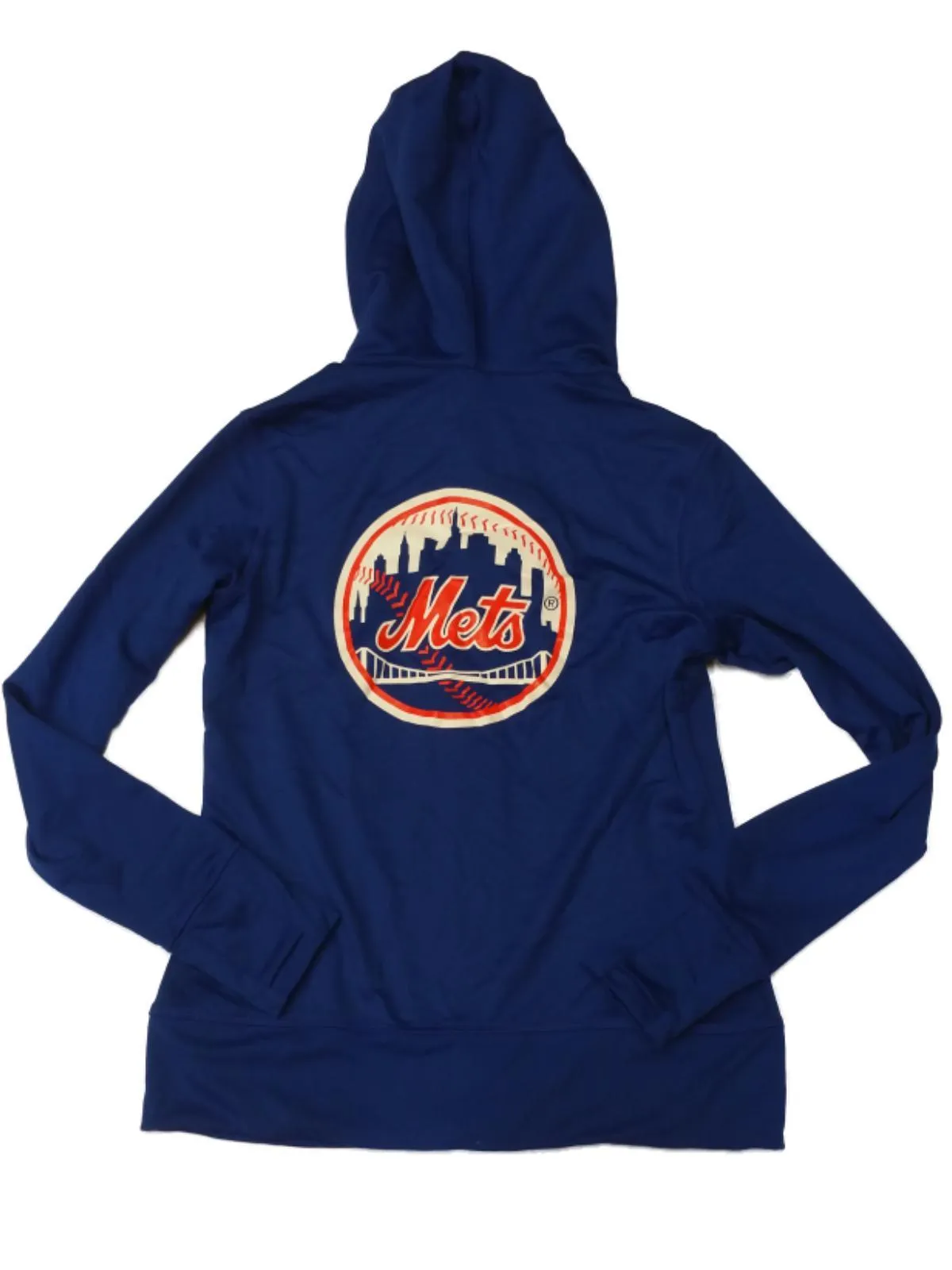 New York Mets Under Armour Coldgear WOMENS Blue LS Full Zip Hooded Jacket (M)