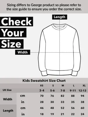 NW2 Christmas Bow Kids White Printed Sweatshirt | Sweatshirts & Hoodies | George at ASDA