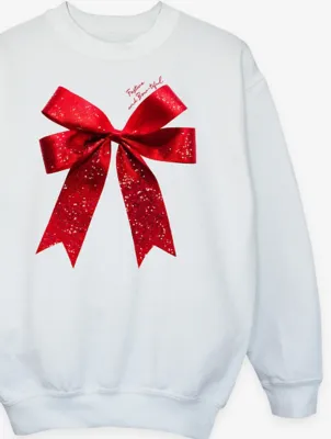 NW2 Christmas Bow Kids White Printed Sweatshirt | Sweatshirts & Hoodies | George at ASDA