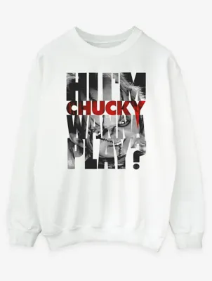 NW2 Chucky Wanna Play Adult White Sweatshirt | Sweatshirts & Hoodies | George at ASDA