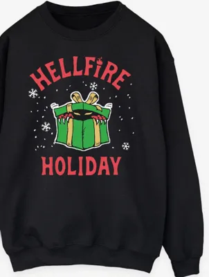 NW2 Stranger Things Hellfire Mens Black Sweatshirt | Sweatshirts & Hoodies | George at ASDA