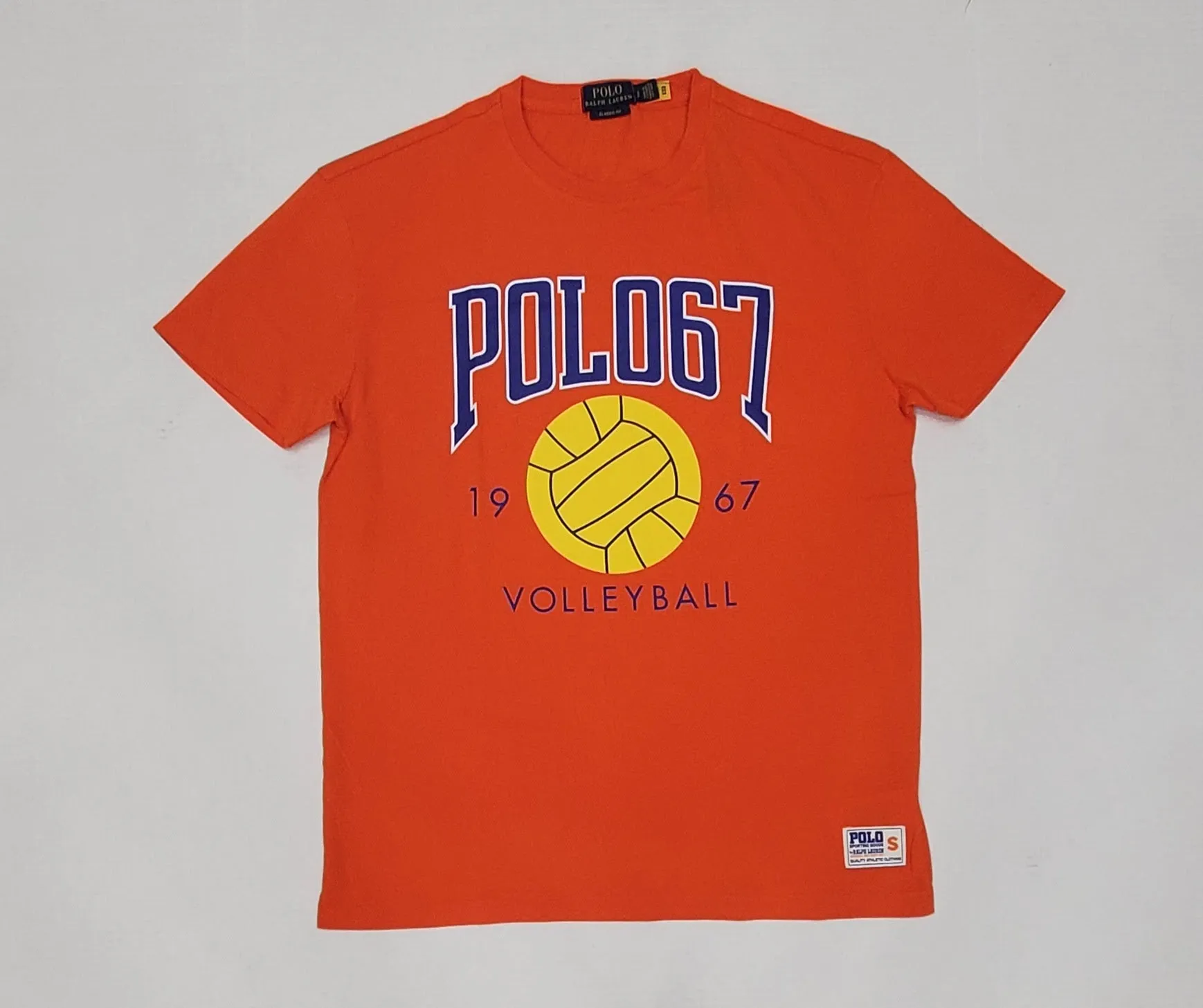 Nwt Polo Ralph Lauren Orange 1967 Volleyball Classic Fit Tee