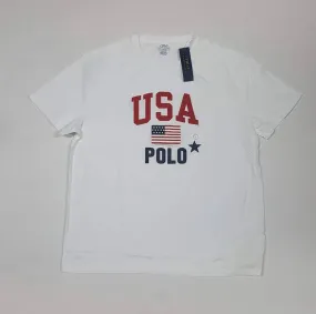 Nwt Polo Ralph Lauren White USA Classic Fit Tee