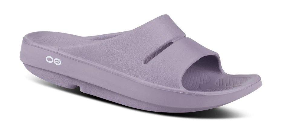 Oofos Womens OOahh Slide Sandal (1100)- Mauve