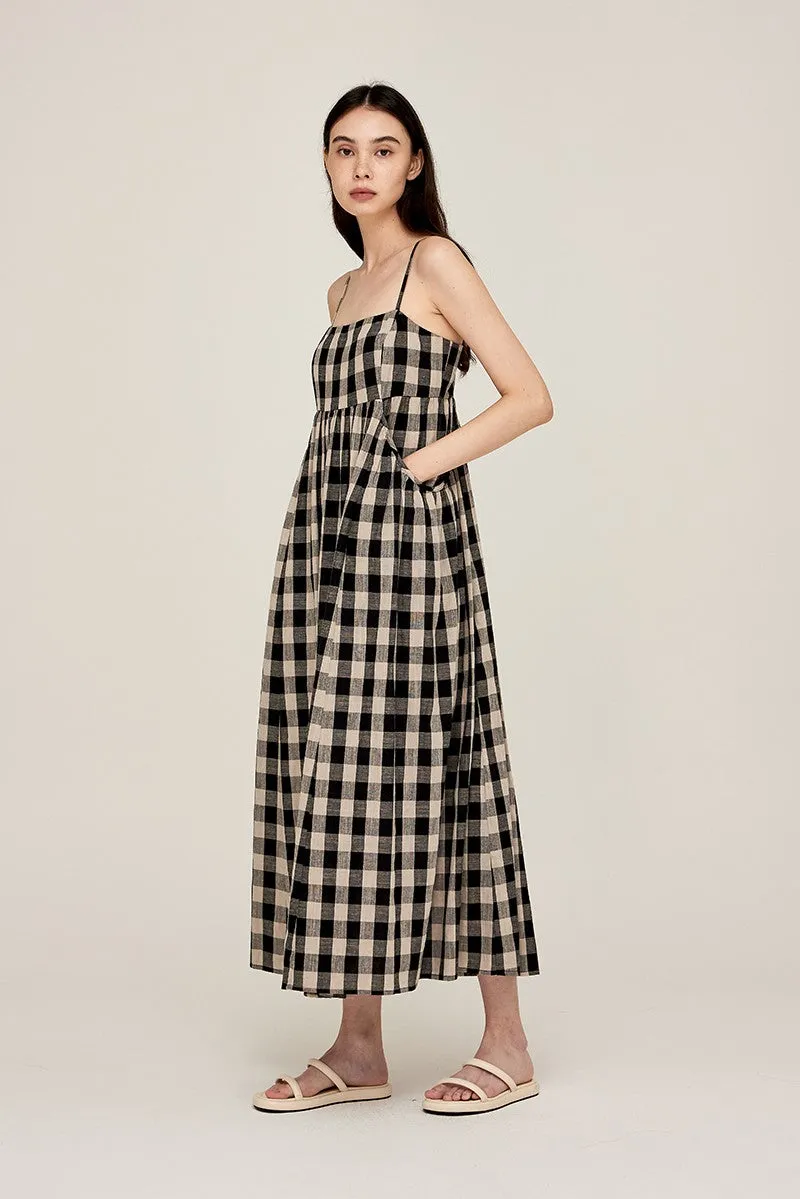 Oversize Gingham Pocket Dress