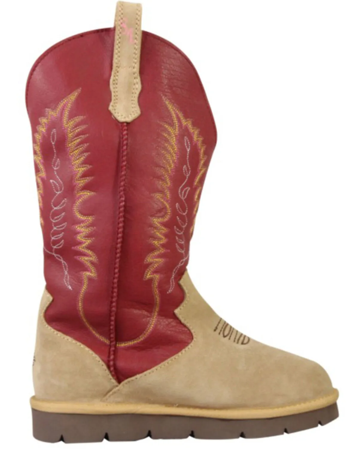 Product Name:  Superlamb Women's Cowgirl All Suede Leather Pull On Casual Boot - Round Toe