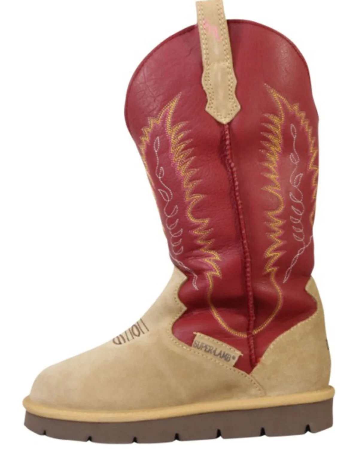 Product Name:  Superlamb Women's Cowgirl All Suede Leather Pull On Casual Boot - Round Toe