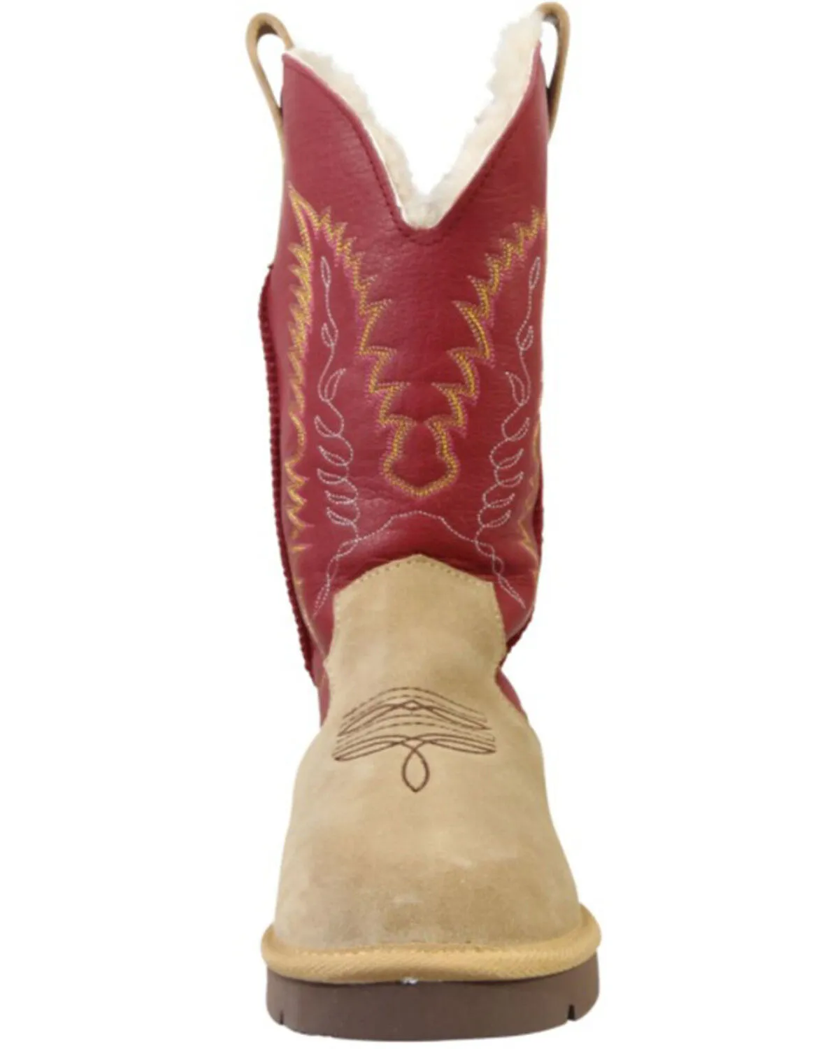 Product Name:  Superlamb Women's Cowgirl All Suede Leather Pull On Casual Boot - Round Toe