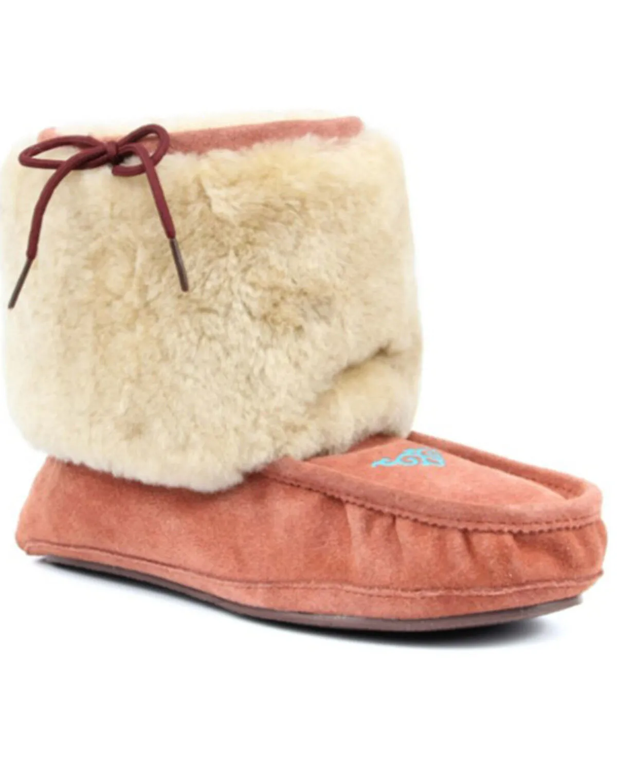 Product Name:  Superlamb Women's Navajo Slip-On Casual Fleece Booties - Moc Toe