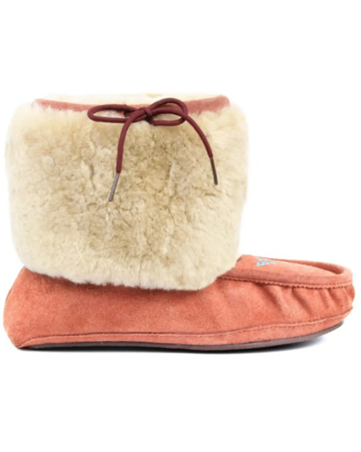 Product Name:  Superlamb Women's Navajo Slip-On Casual Fleece Booties - Moc Toe