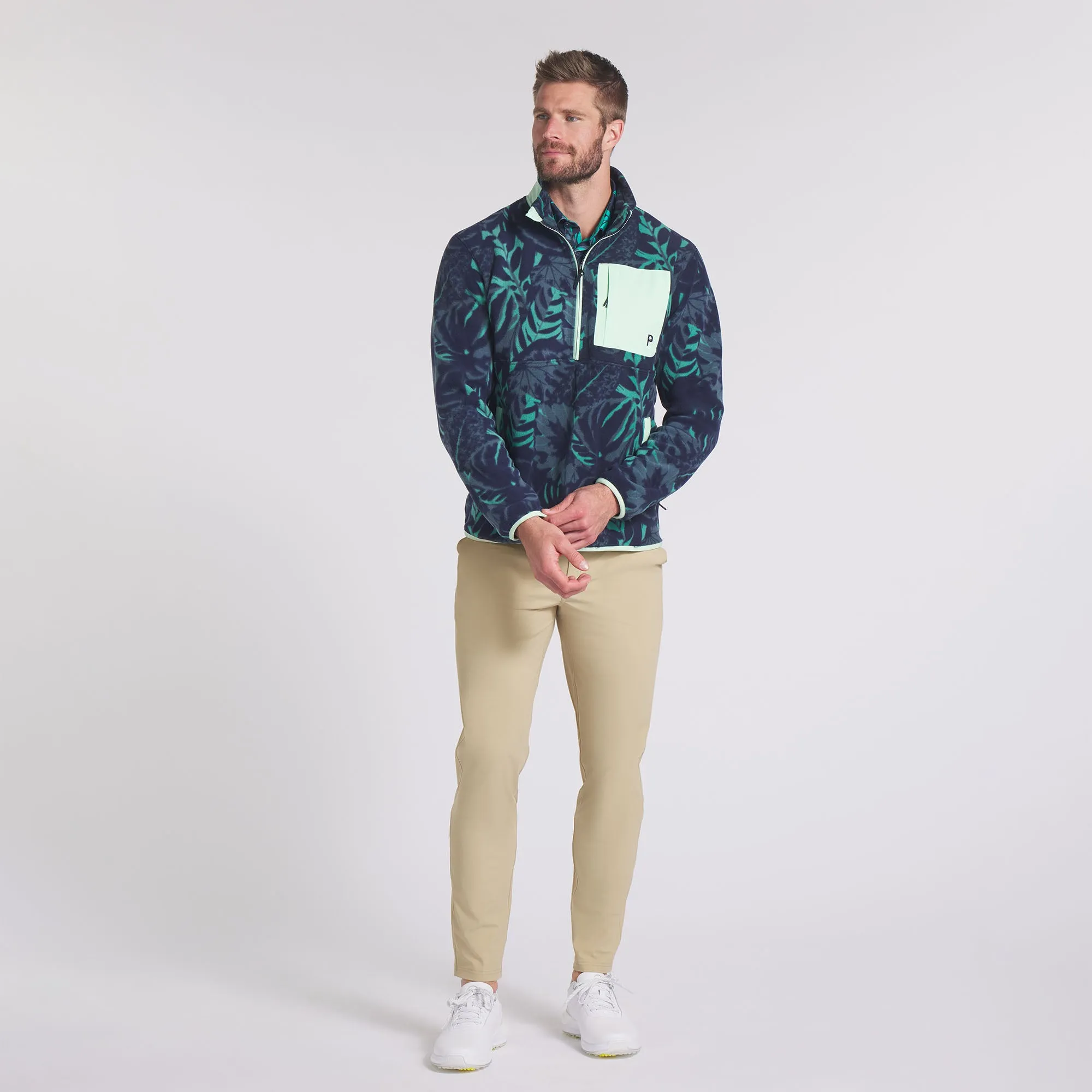 Puma x PTC Half Zip Palm Fleece Golf Jacket